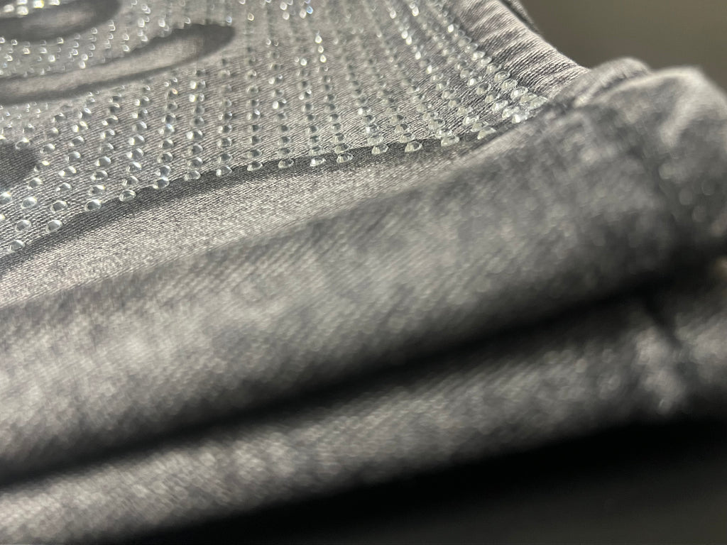 “Flame” Denim Rhinestone Shorts